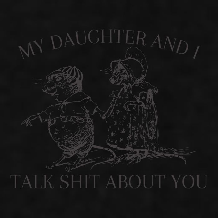 My Daughter And I Talk Shit About You Funny Meme Ladies PosiCharge Tri-Blend Wicking Tank