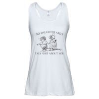 My Daughter And I Talk Shit About You Funny Meme Ladies Essential Flowy Tank