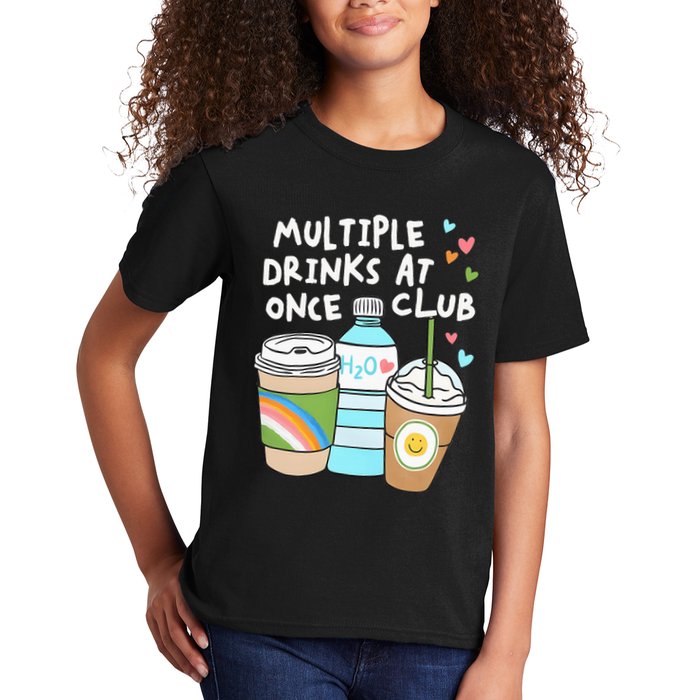 Multiple Drinks At Once Club Funny Multiple Drinks Kids T-Shirt