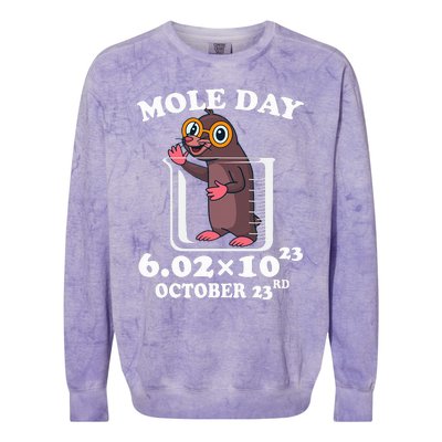 Mole Day AvogadroS Number October 23rd Science Lovers Colorblast Crewneck Sweatshirt