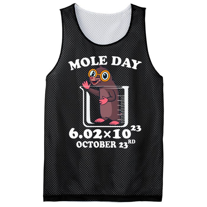 Mole Day AvogadroS Number October 23rd Science Lovers Mesh Reversible Basketball Jersey Tank