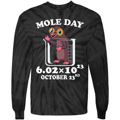 Mole Day AvogadroS Number October 23rd Science Lovers Tie-Dye Long Sleeve Shirt