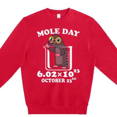 Mole Day AvogadroS Number October 23rd Science Lovers Premium Crewneck Sweatshirt