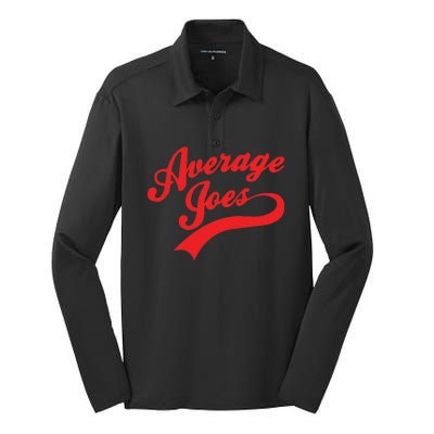 Mens Dodgeball Average Joe's Joes Silk Touch Performance Long Sleeve Polo