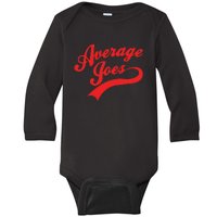 Mens Dodgeball Average Joe's Joes Baby Long Sleeve Bodysuit