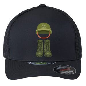 Memorial Day Armed Forces Honor The Fallen Soldiers Military Gift Flexfit Unipanel Trucker Cap