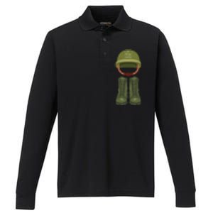 Memorial Day Armed Forces Honor The Fallen Soldiers Military Gift Performance Long Sleeve Polo