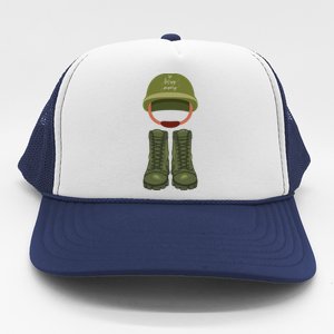 Memorial Day Armed Forces Honor The Fallen Soldiers Military Gift Trucker Hat