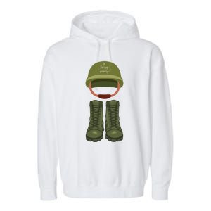 Memorial Day Armed Forces Honor The Fallen Soldiers Military Gift Garment-Dyed Fleece Hoodie