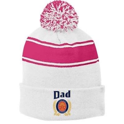 Miller Dad A Fine Man And Patriot Fathers Day Stripe Pom Pom Beanie