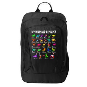 My Dinosaur Alphabet Funny Learn Alphabet With Dinosaurs City Backpack