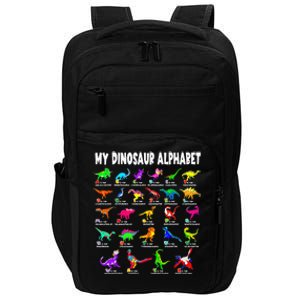 My Dinosaur Alphabet Funny Learn Alphabet With Dinosaurs Impact Tech Backpack