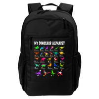 My Dinosaur Alphabet Funny Learn Alphabet With Dinosaurs Daily Commute Backpack