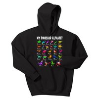 My Dinosaur Alphabet Funny Learn Alphabet With Dinosaurs Kids Hoodie