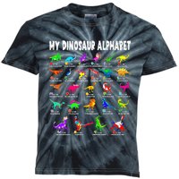 My Dinosaur Alphabet Funny Learn Alphabet With Dinosaurs Kids Tie-Dye T-Shirt