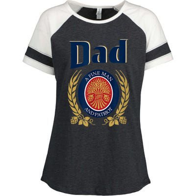 Miller Dad A Fine Man And Patriot Fathers Day Enza Ladies Jersey Colorblock Tee