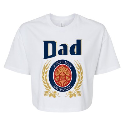 Miller Dad A Fine Man And Patriot Fathers Day Bella+Canvas Jersey Crop Tee