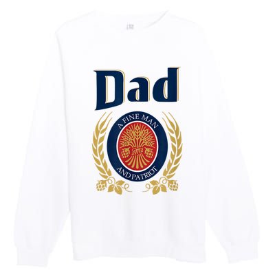 Miller Dad A Fine Man And Patriot Fathers Day Premium Crewneck Sweatshirt