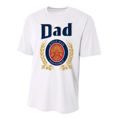 Miller Dad A Fine Man And Patriot Fathers Day Performance Sprint T-Shirt