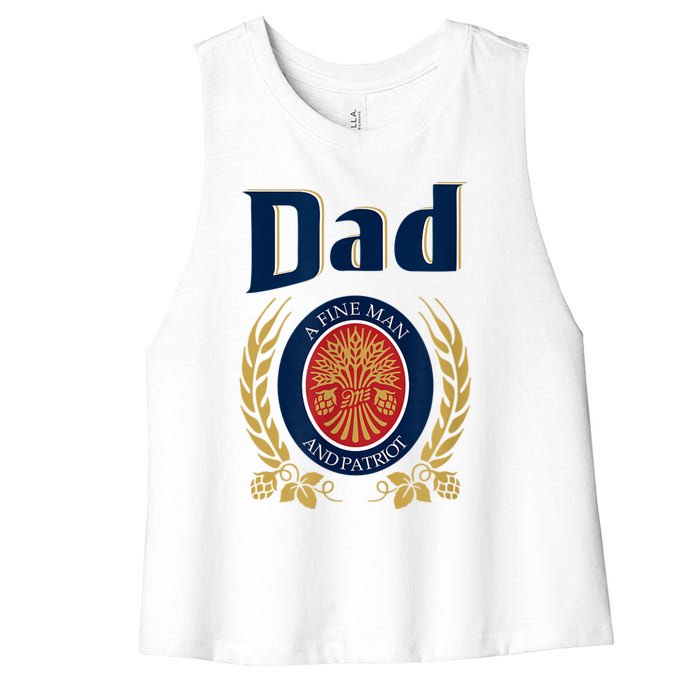 Miller Dad A Fine Man And Patriot Fathers Day Women's Racerback Cropped Tank