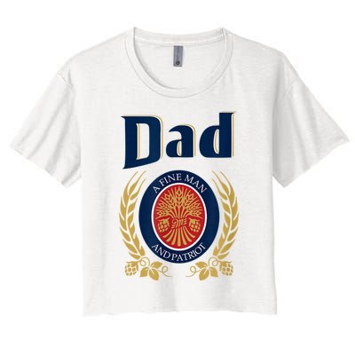 Miller Dad A Fine Man And Patriot Fathers Day Women's Crop Top Tee