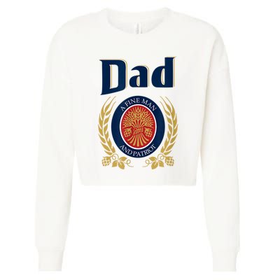 Miller Dad A Fine Man And Patriot Fathers Day Cropped Pullover Crew