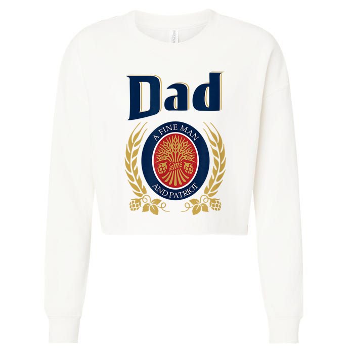 Miller Dad A Fine Man And Patriot Fathers Day Cropped Pullover Crew