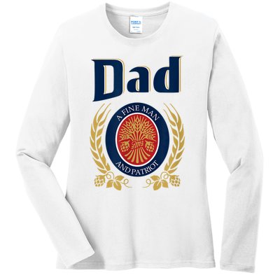 Miller Dad A Fine Man And Patriot Fathers Day Ladies Long Sleeve Shirt