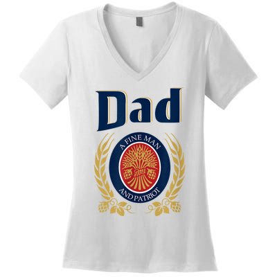 Miller Dad A Fine Man And Patriot Fathers Day Women's V-Neck T-Shirt