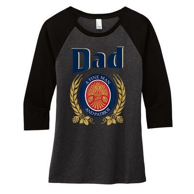 Miller Dad A Fine Man And Patriot Fathers Day Women's Tri-Blend 3/4-Sleeve Raglan Shirt