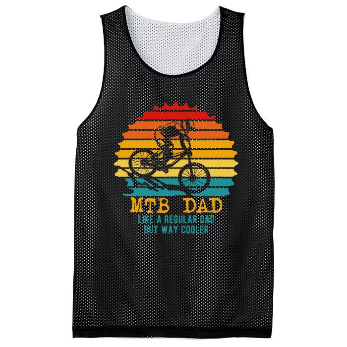 Mtb Dad Apparel Retro Mountain Bike Dad Mesh Reversible Basketball Jersey Tank