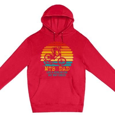 Mtb Dad Apparel Retro Mountain Bike Dad Premium Pullover Hoodie