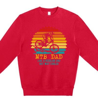 Mtb Dad Apparel Retro Mountain Bike Dad Premium Crewneck Sweatshirt