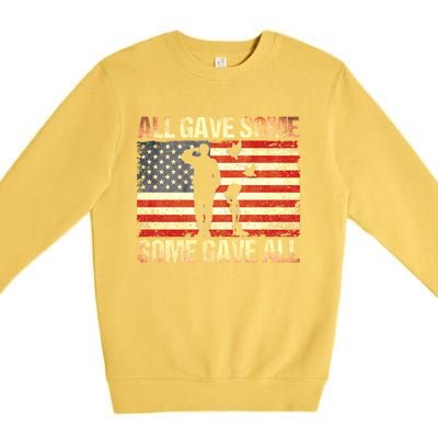 Memorial Day All Gave Some Some Gave All Gift Premium Crewneck Sweatshirt