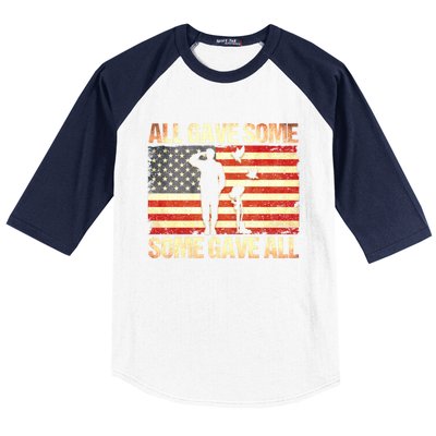 Memorial Day All Gave Some Some Gave All Gift Baseball Sleeve Shirt