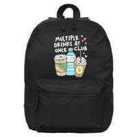 Multiple Drinks At Once Club Funny Multiple Drinks 16 in Basic Backpack