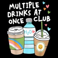 Multiple Drinks At Once Club Funny Multiple Drinks Wool Snapback Cap