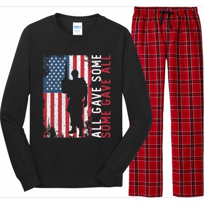 Memorial Day All Gave Some Some Gave All Cool Gift Long Sleeve Pajama Set