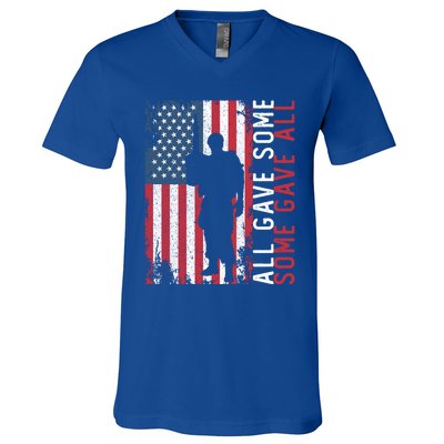 Memorial Day All Gave Some Some Gave All Cool Gift V-Neck T-Shirt