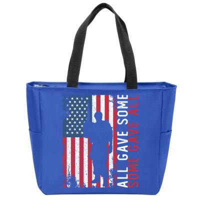 Memorial Day All Gave Some Some Gave All Cool Gift Zip Tote Bag