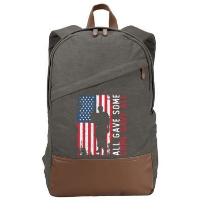 Memorial Day All Gave Some Some Gave All Cool Gift Cotton Canvas Backpack