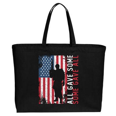 Memorial Day All Gave Some Some Gave All Cool Gift Cotton Canvas Jumbo Tote