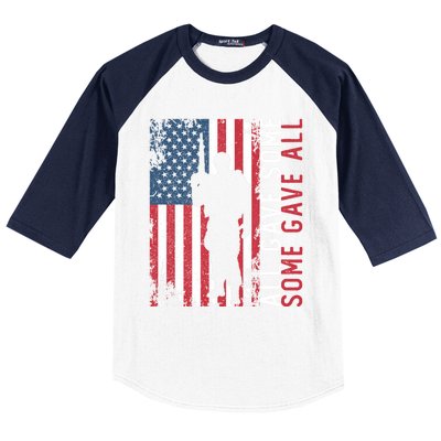 Memorial Day All Gave Some Some Gave All Cool Gift Baseball Sleeve Shirt