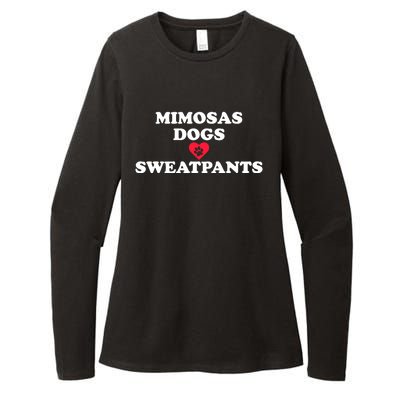 Mimosas Dogs And Sweatpants Heart Paw Gift Womens CVC Long Sleeve Shirt