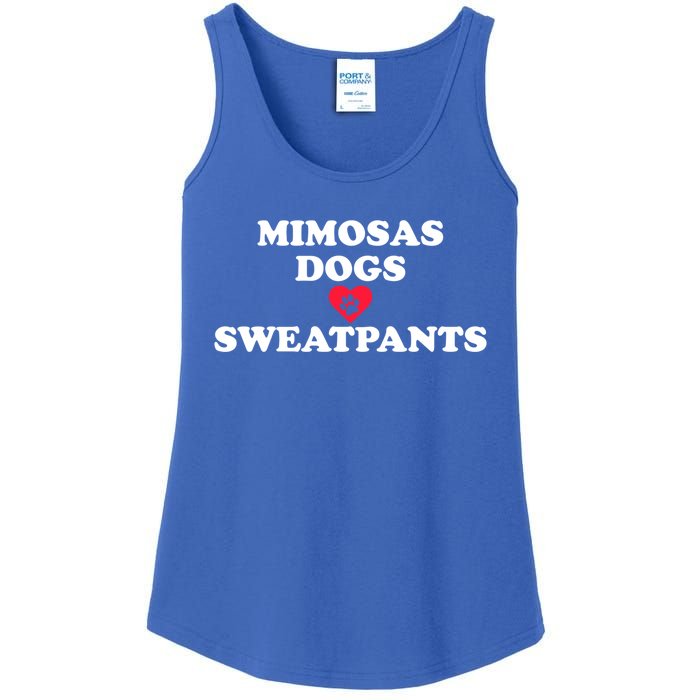 Mimosas Dogs And Sweatpants Heart Paw Gift Ladies Essential Tank