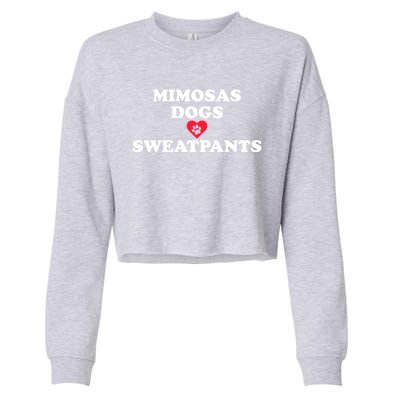 Mimosas Dogs And Sweatpants Heart Paw Gift Cropped Pullover Crew