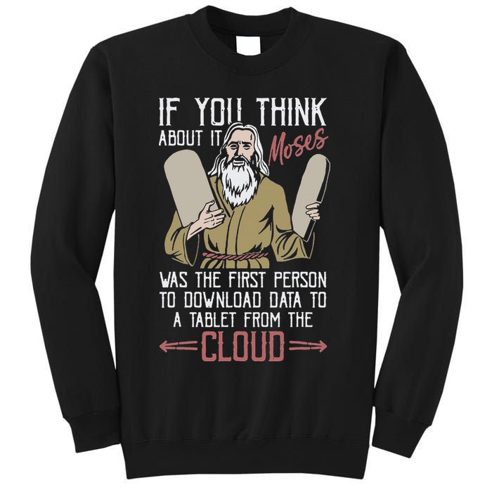 Moses Data Analyst Funny Religious Christian Humor Sweatshirt