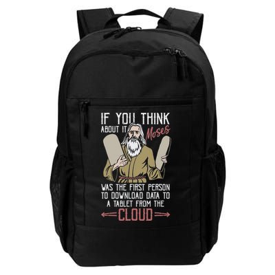 Moses Data Analyst Funny Religious Christian Humor Daily Commute Backpack