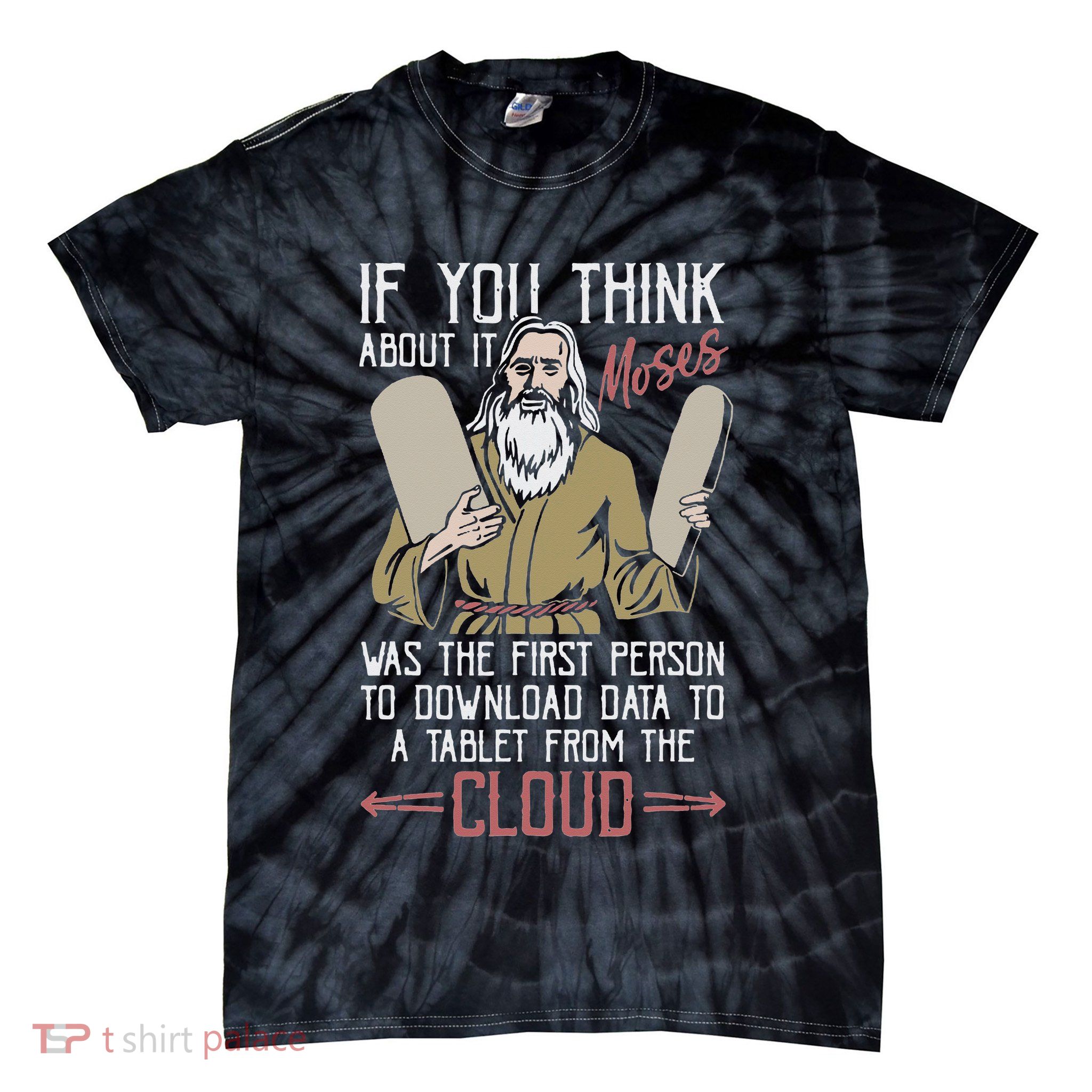 Moses Data Analyst Funny Religious Christian Humor Tie-Dye T-Shirt