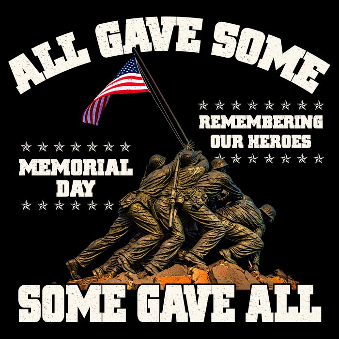 Memorial Day All Gave Some Some Gave All Remembering Our Heroes 7-Panel Snapback Hat